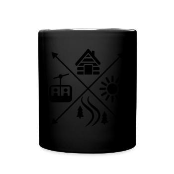 Sports d’hiver - Mug uni - noir - Devant