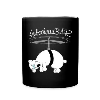herziger, drolliger Bär - Tasse einfarbig - Schwarz - Vorne