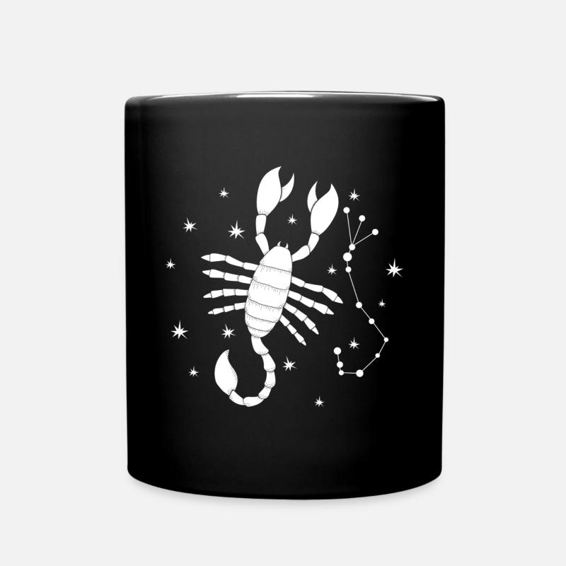 Sternzeichen Skorpion Geschenk Horoskop Astrologie - Tasse einfarbig - Schwarz