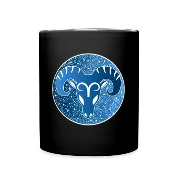 Signe astrologique : bélier - Mug uni - noir - Devant
