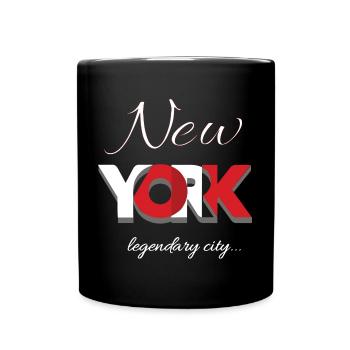 New York - Tasse einfarbig - Schwarz - Vorne