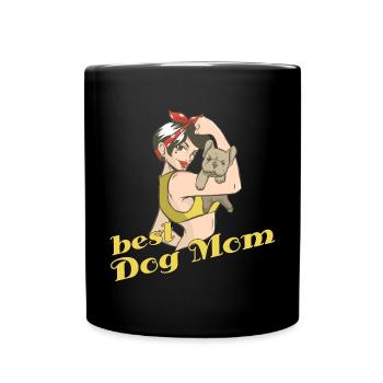 Best Dog Mom. - Full Colour Mug - black - Front