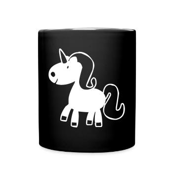 Unicorn horse for children - Full Colour Mug - black - Front