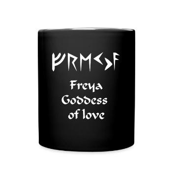 Freya déesse de l'amour - Mug uni - noir - Devant