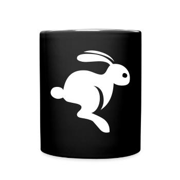 Ein bezauberndes Kaninchen - Tasse einfarbig - Schwarz - Vorne