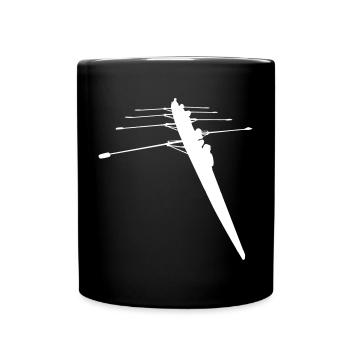Rowers - 4-person rowing boat - Full Colour Mug - black - Front