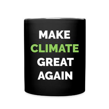 Make Climate Great Again Climate Protection Symbole climatique - Mug uni - noir - Devant