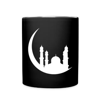 mosquée islam demi-lune relegion foi turquie demo - Mug uni - noir - Devant