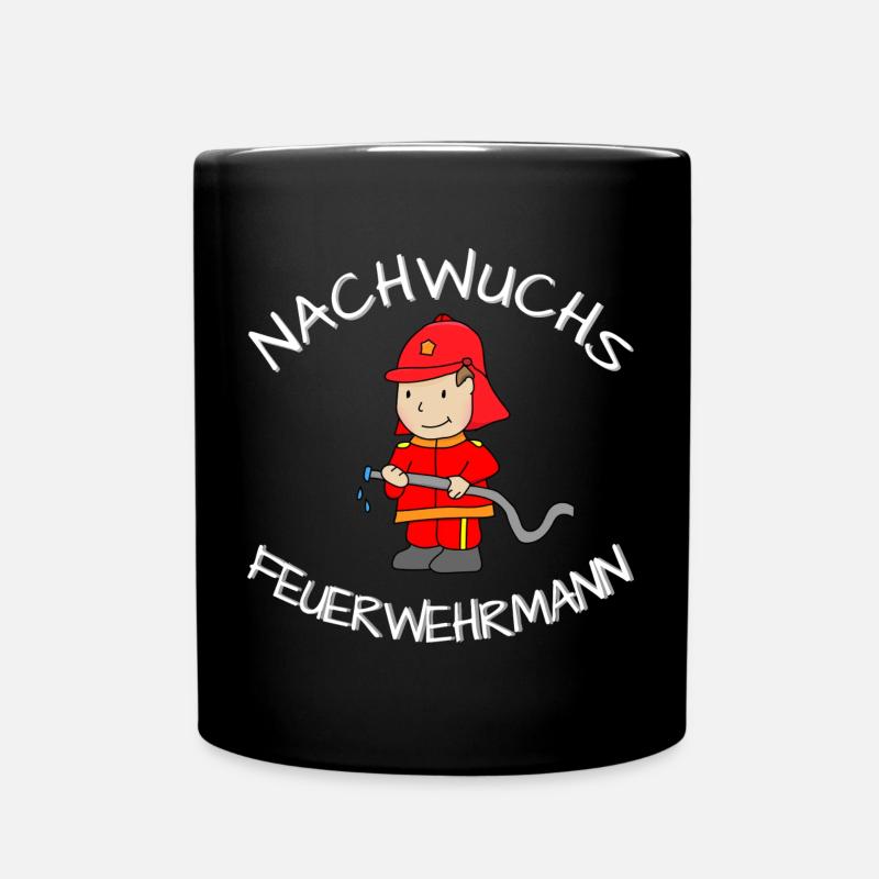 Nachwuchs Feuerwehrmann Feuerwehr Kind Geschenk - Tasse einfarbig - Schwarz