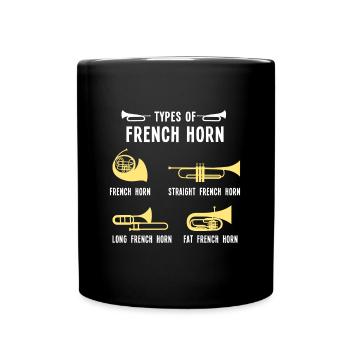 Blashhorn Horn Horns Brass Band Musicien Brass Band - Mug uni - noir - Devant