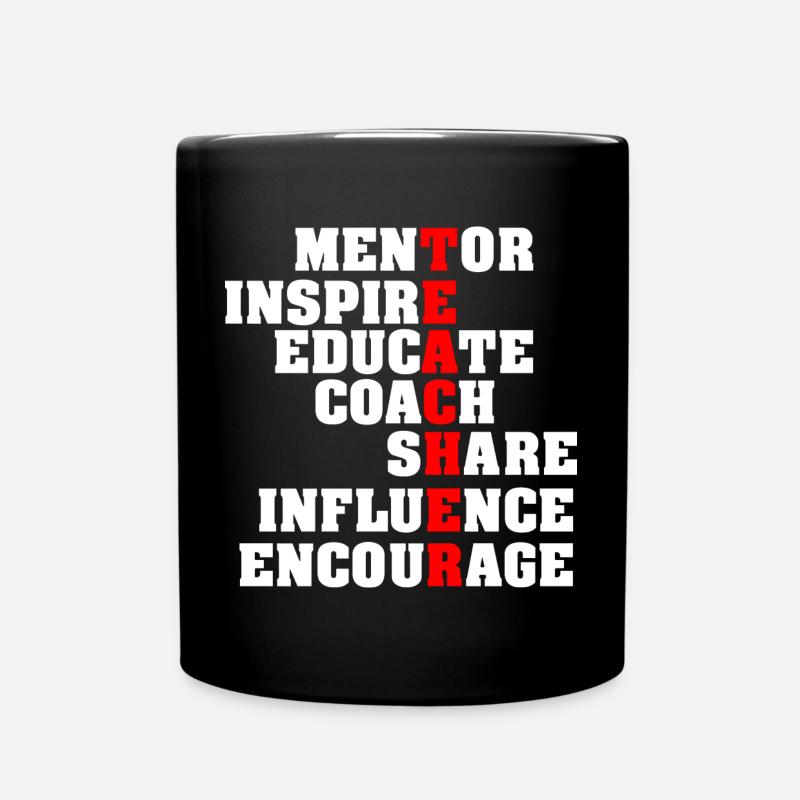 Lehrer Lehrerin Schule Lehrkraft lustig Geschenk - Tasse einfarbig - Schwarz