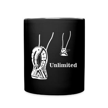 Illimité - conception en cours d'exécution - Mug uni - noir - Devant