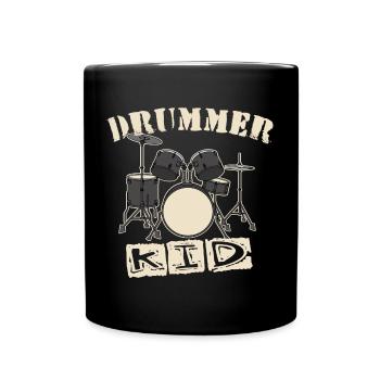 Drummer Kid - Full Colour Mug - black - Front