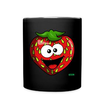 Fraises Riant HARIZ Fruits Enfants Doux - Mug uni - noir - Devant