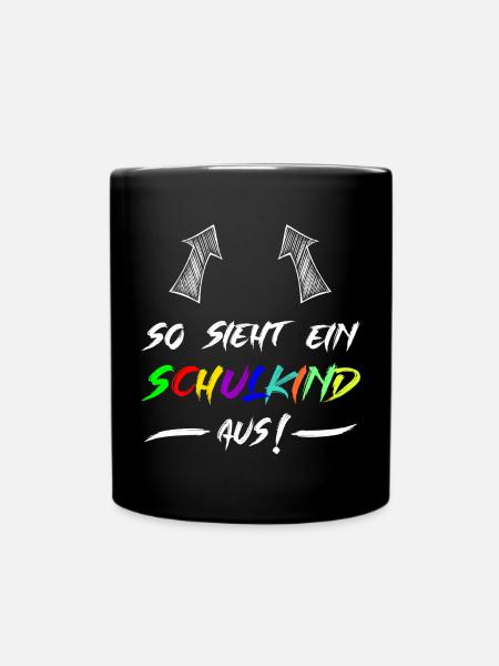 So sieht ein Schulkind aus - Tasse einfarbig - Schwarz