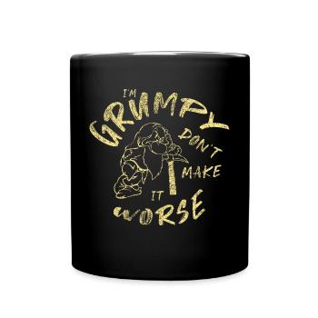 Grumpy dwarf - grumpy dwarf - Full Colour Mug - black - Front