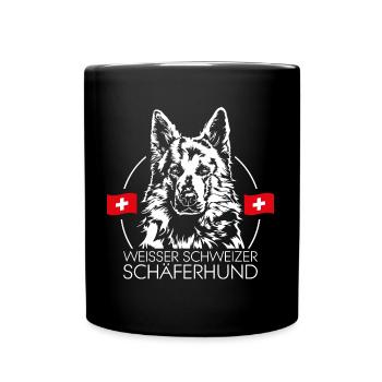 CHIEN DE BERGER SUISSE BLANC Chien Wilsigns - Mug uni - noir - Devant