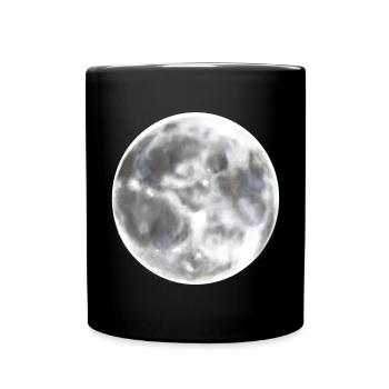 Full moon moon night - Full Colour Mug - black - Front