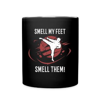Smell my feet smell them - Tasse einfarbig - Schwarz - Vorne