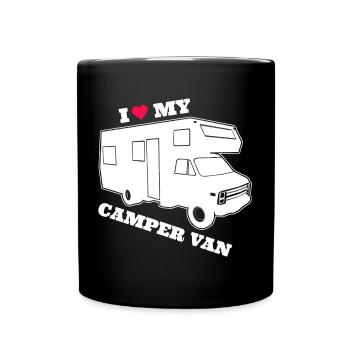I love my Camper Van - Full Colour Mug - black - Front