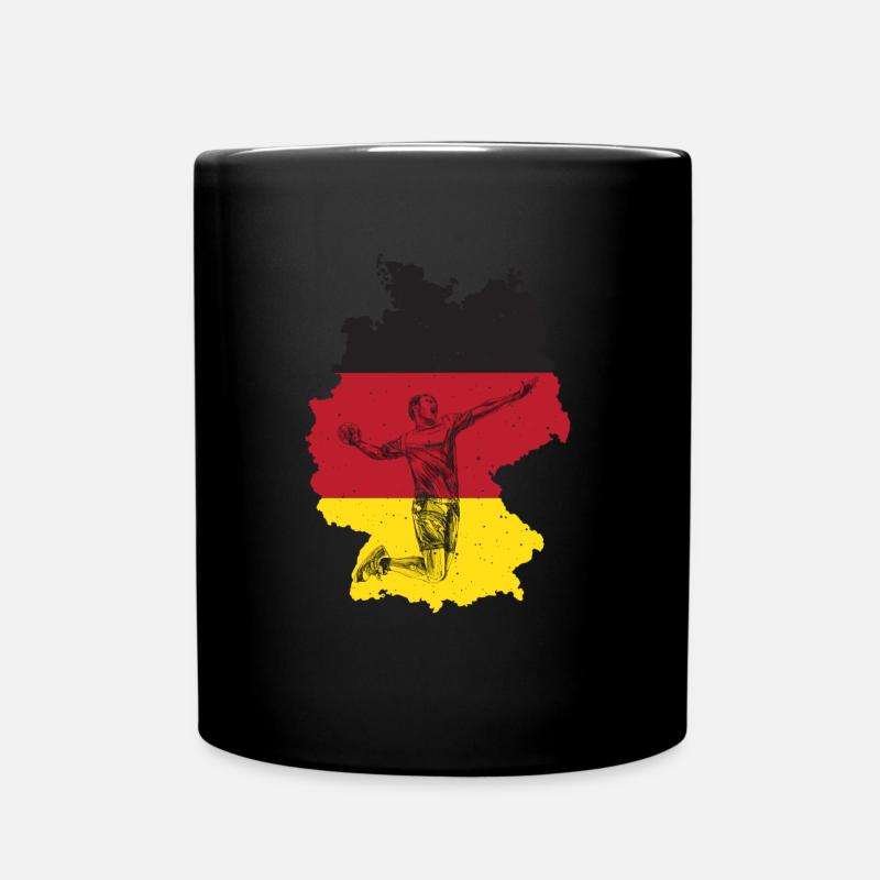 Handball Deutschland Fan - Tasse einfarbig - Schwarz