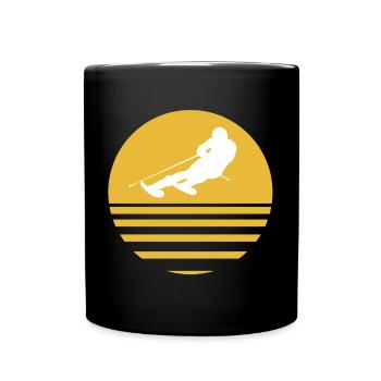 Ski Skiurlaub Gold - Tasse einfarbig - Schwarz - Vorne