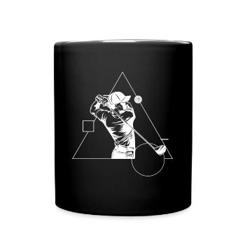 Golf Golf Course Golfer Geometry - Full Colour Mug - black - Front