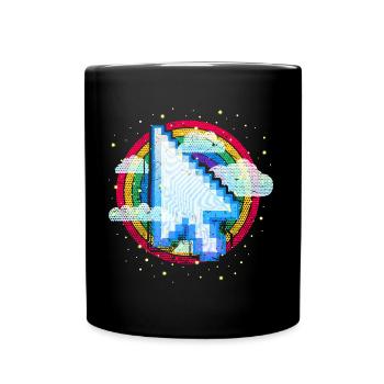 Cursor (Regenbogen) - Tasse einfarbig - Schwarz - Vorne