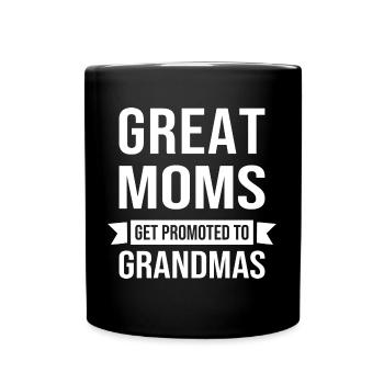 Mothers day Promoted to Grandma - Full Colour Mug - black - Front