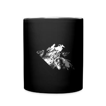 Parapente devant les montagnes - Mug uni - noir - Devant