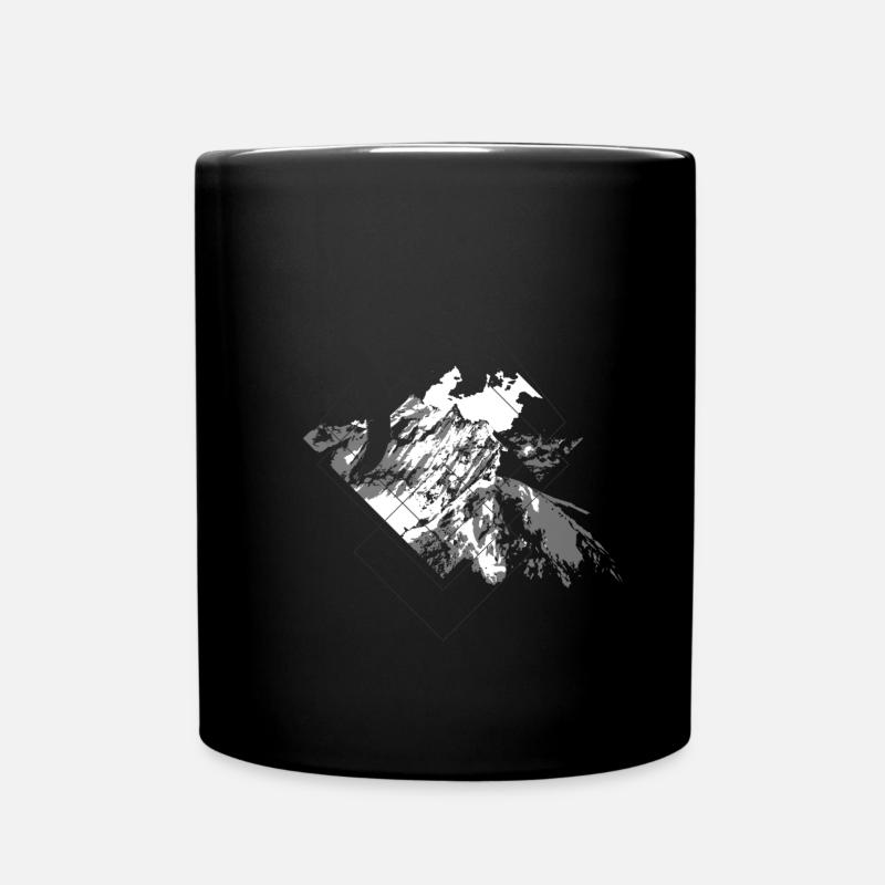Gleitschirm vor Bergen - Tasse einfarbig - Schwarz
