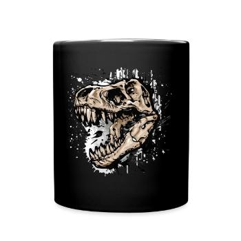 Trex / T-Rex Dinosaur - Full Colour Mug - black - Front