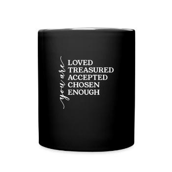 La foi et les vêtements chrétiens | Bien aimé - Mug uni - noir - Devant