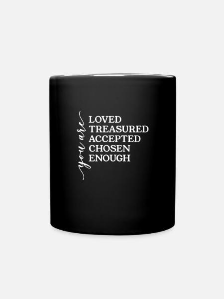 Faith & Christian Clothing | beloved - Full Colour Mug - black