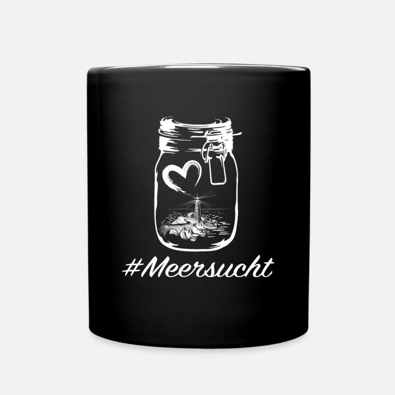 Meersucht - Tasse einfarbig - Schwarz