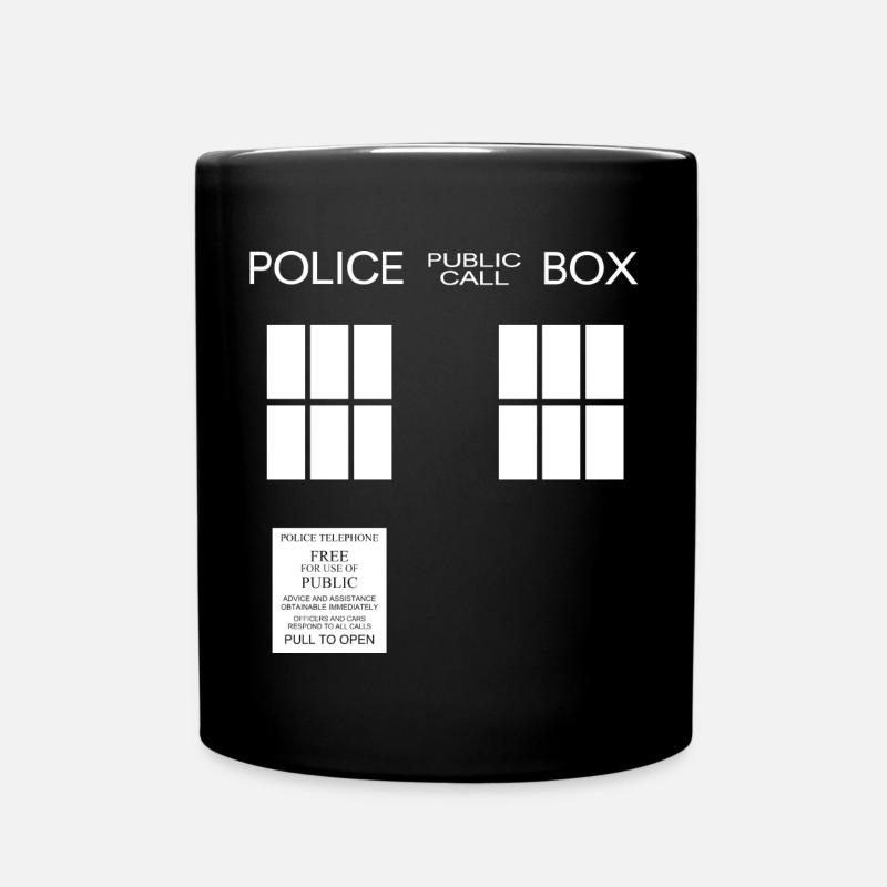 Police box - Mug uni - noir