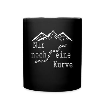 Nur noch eine Kurve - Tasse einfarbig - Schwarz - Vorne