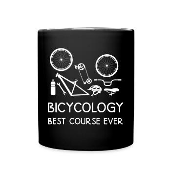 bicycle bicycle cicycology wheel bike - Full Colour Mug - black - Front