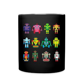 Passionné de robotique Science robotique drôle - Mug uni - noir - Devant