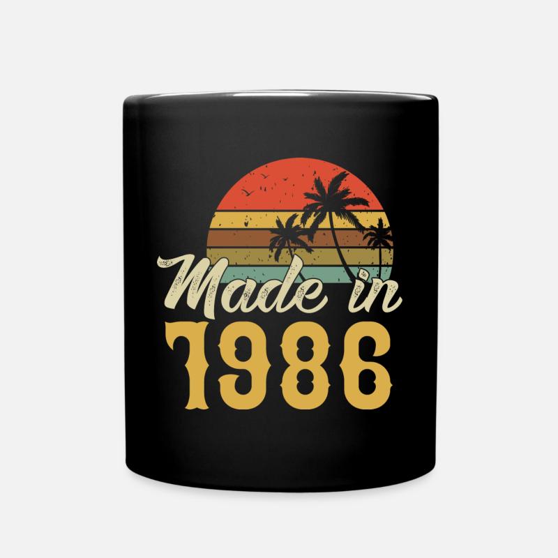 Geburtstagsgeschenk made in 1986 - Tasse einfarbig - Schwarz