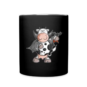 Dracula Kuh I Vampir Fun - Tasse einfarbig - Schwarz - Vorne