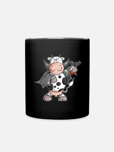 Dracula Cow I Vampire Fun - Full Colour Mug - black