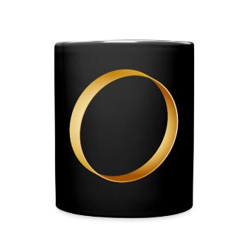 bague en or simple - alliance - mariage - Mug uni - noir - Devant