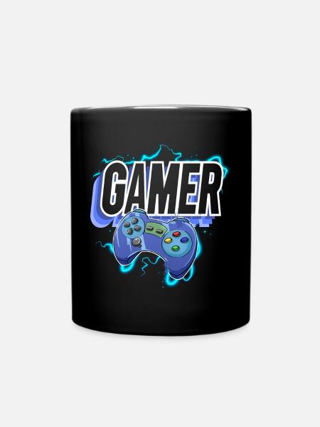 Gamer Gaming Zocken Zocker - Tasse einfarbig - Schwarz