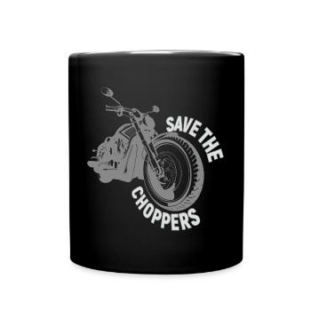 save the choppers motorbike bike biker - Full Colour Mug - black - Front