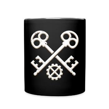 Guild sign Locksmith Metalbuilder 3D grunge look - Full Colour Mug - black - Front