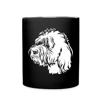 Petit Basset Griffon Vendéen Tête « Black Edition » - Mug uni - noir - Devant