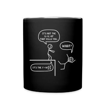 Flieg Kraft Equation Physicist - Full Colour Mug - black - Front