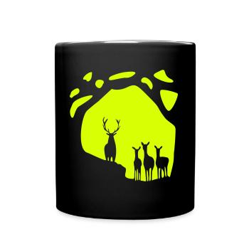 Promenade en forêt - Mug uni - noir - Devant