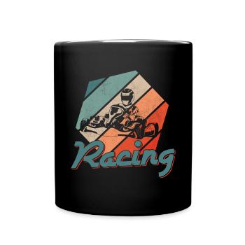 Karting Karting Pilote de course Motorsport Vintage - Mug uni - noir - Devant